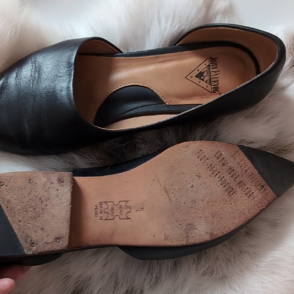 John Fluevog Black Leather Flats - Picture 2 of 5